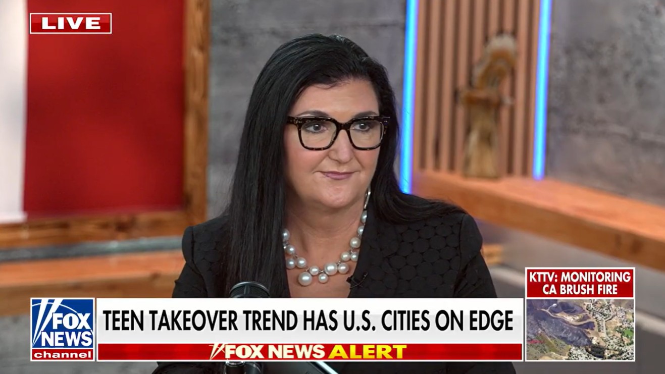 Heather Barbieri appearing on Fox News to discuss teen takeovers, juvenile crime trends, and parental criminal liability.