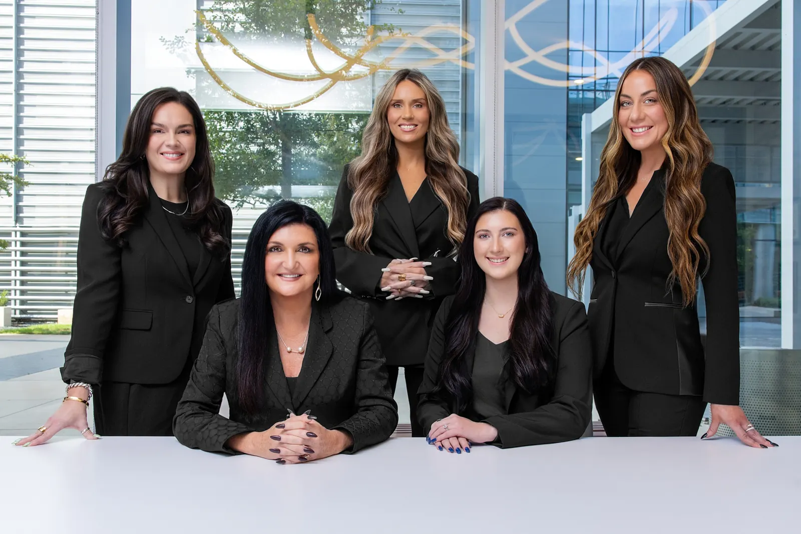 Barbieri Law Firm leadership team: Heather Barbieri, Carrie Thomas, Didi Louzon, Taylor Brayton and Laura Chumah